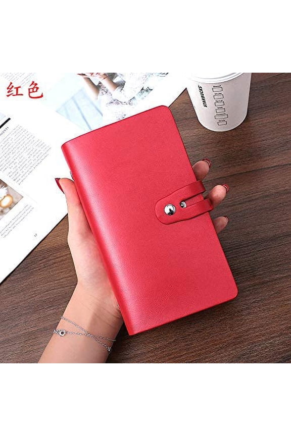 Credit Card Holder, Leather Business Card Organizer with 96 Card Slots, Credit Card Protector for Managing Your Different Cards and Important Documents to Prevent Loss or Damage