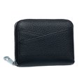 thumbnail image 1 of Credit Card Holder Leather Credit Card Wallet with Zipper-Style 1, 1 of 5