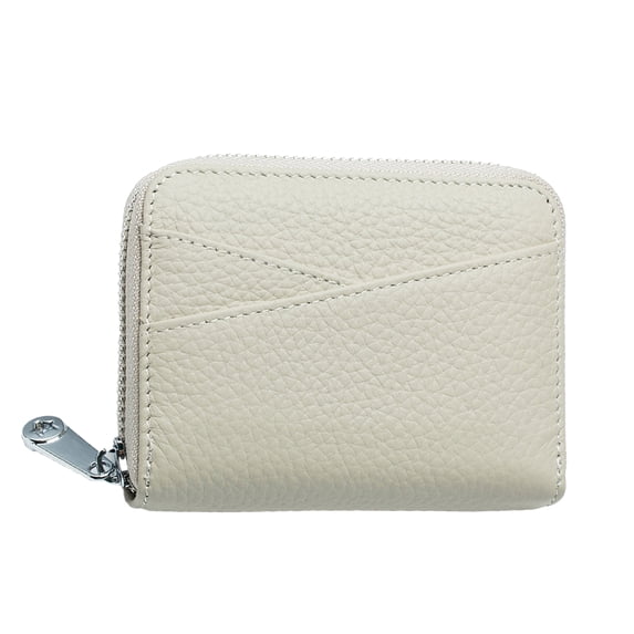 Credit Card Holder Leather Credit Card Wallet with Zipper-Style 3