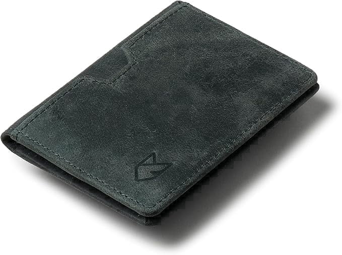 Portefeuille Cuir Fin FOXHACKLE Homme Femme - 2 Volets Minimaliste Avec Blocage RFID - 6 Cartes