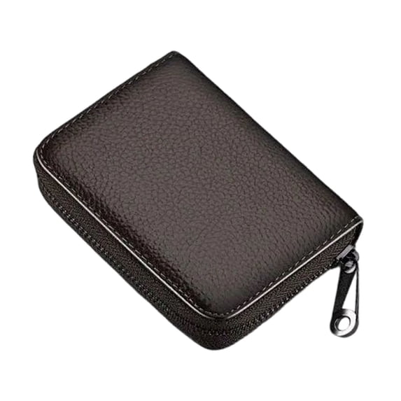 Credit Card Holder Organizer Wallet Binder Case Book for Men Women with 20 Card Slots, Small Card Case for IDs Gift Cards Business Cards, Zipper Wallet for Travel Daily Use, Coffee