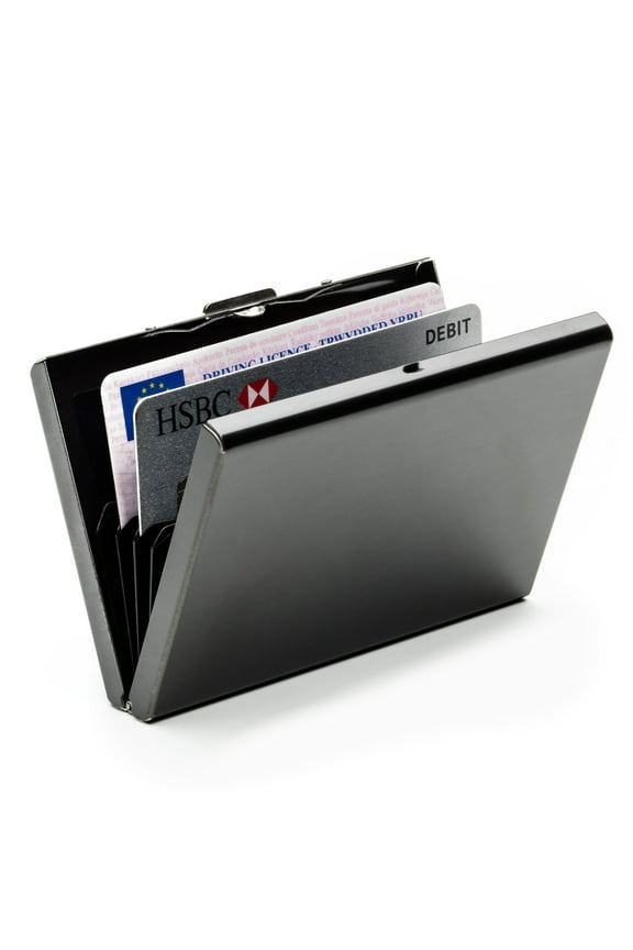 Credit Card Holder Protector Stainless Steel Credit Card Wallet Slim RFID Metal Credit Card Case for Women or Men