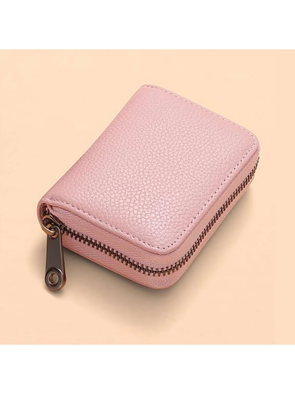 Credit Card Holder RFID Blocking Accordion Wallet with Zipper for Women Men