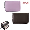 thumbnail image 1 of Credit Card Holder RFID Blocking Genuine Leather Mini Credit Card Wallet Purse with Zipper Womens Small id Compact Slim Blocked Zip Accordion Wallets Case for Women Men, 1 of 8