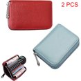 thumbnail image 1 of Credit Card Holder RFID Blocking Genuine Leather Mini Credit Card Wallet Purse with Zipper Womens Small id Compact Slim Blocked Zip Accordion Wallets Case for Women Men, 1 of 8