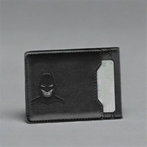 Credit Card Holder RFID Wallet, Leather Bat Wallet for Men, Superhero Mask Slim Card Holder with Multiple Card Slots, Stylish Superhero Design, Unique Holiday Gift for Husband, Boyfriend,Father's day