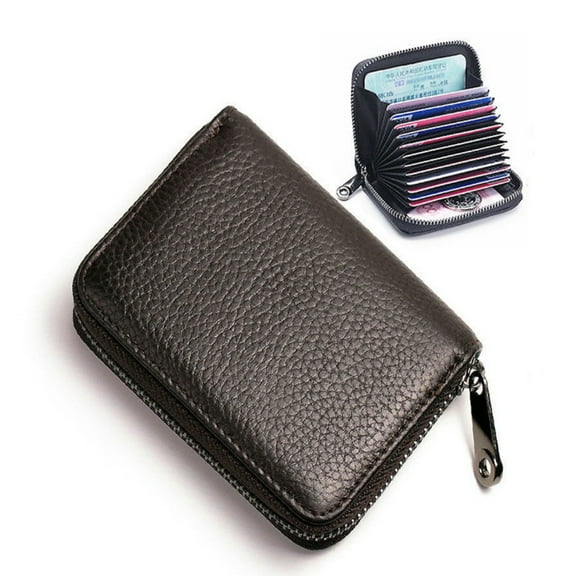 Credit Card Holder, RFID Zipper Credit Card Wallet for Women Men, Small Accordion Card Cases Holder, KeyChain Wallet, Business Card Cases,