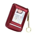thumbnail image 1 of KAWELL Credit Card Holder, Small RFID Card Wallet Slim Leather Card Case with Keychain & ID Window, 1 of 7