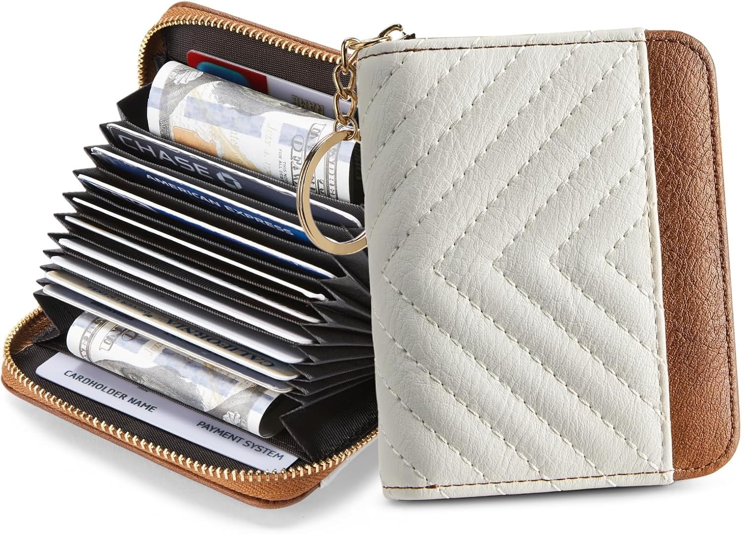 Credit Card Holder Wallet RFID Blocking Leather Small Wallet for Women ...