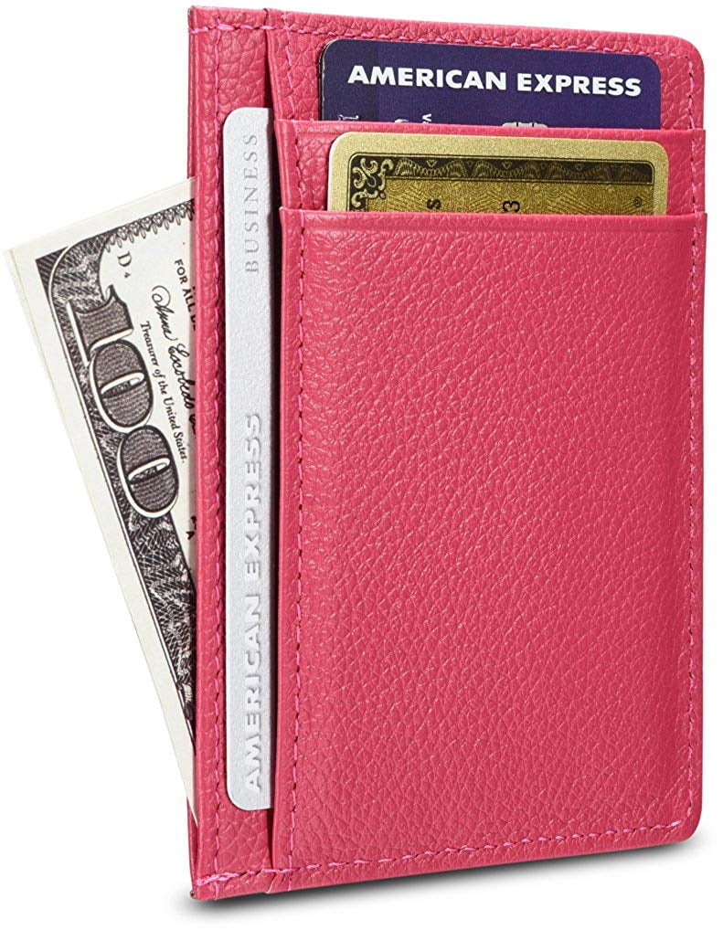 Handmade Genuine Leather Credit Card Wallet For Women/Men, Slim Front  Pocket Holder, Valentine's Day Gift Her. Him - Yahoo Shopping