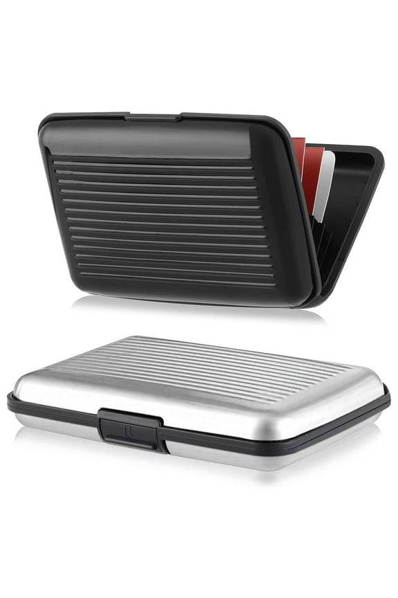 Credit Card Organizing Case, Aluminium Metal Wallet With RFID Blocking Technology, Slim And Lightweight Unisex Accessory For Up To 12 Cards