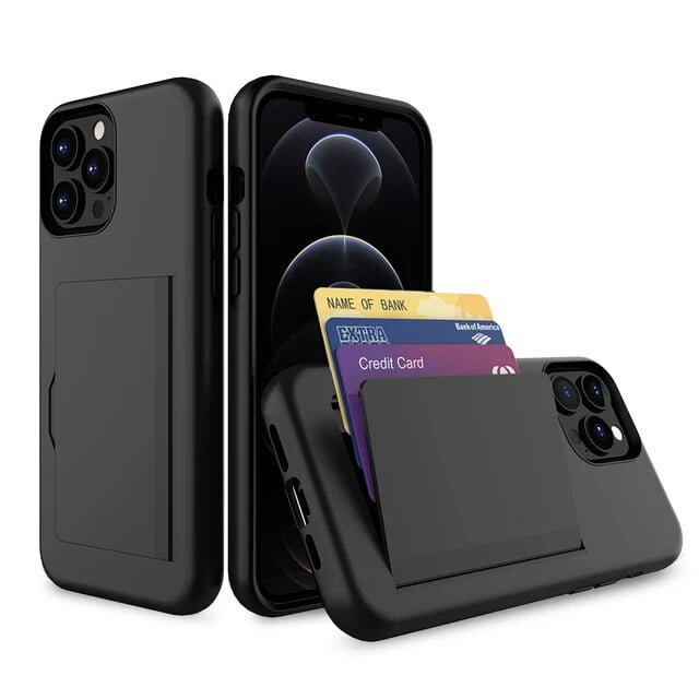 Credit Card Protective Wallets Case For iPhone 14 Pro 13 12 11 Pro Max