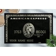 thumbnail image 1 of Credit Card Rugs, Salon Rug, Your Name Here Rug, Personalized Gift Rug, Modern Rug, Home Decor Printed Rug, Black Rugs, Personalized Rug, 3.3'x5' - 100x150 cm, 1 of 7