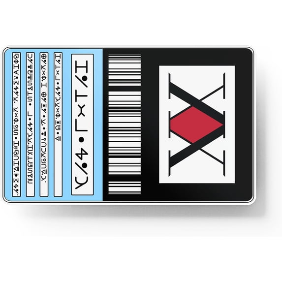 Credit Card Skin, Anime Hunter, 4 Pcs in 1 - Debit Bank, EBT, Metro, Key Removable, Sticker