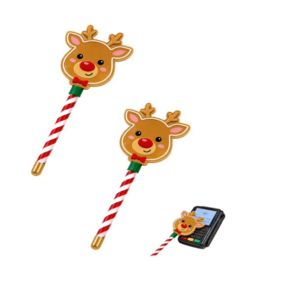 Credit Card Wand, Christmas Payment Magic Wand, Card Reader Payment,Fun Santa Payment Accessory for Retail Stores, Cafes, Christmas Events & Festive Shopping,4PCS