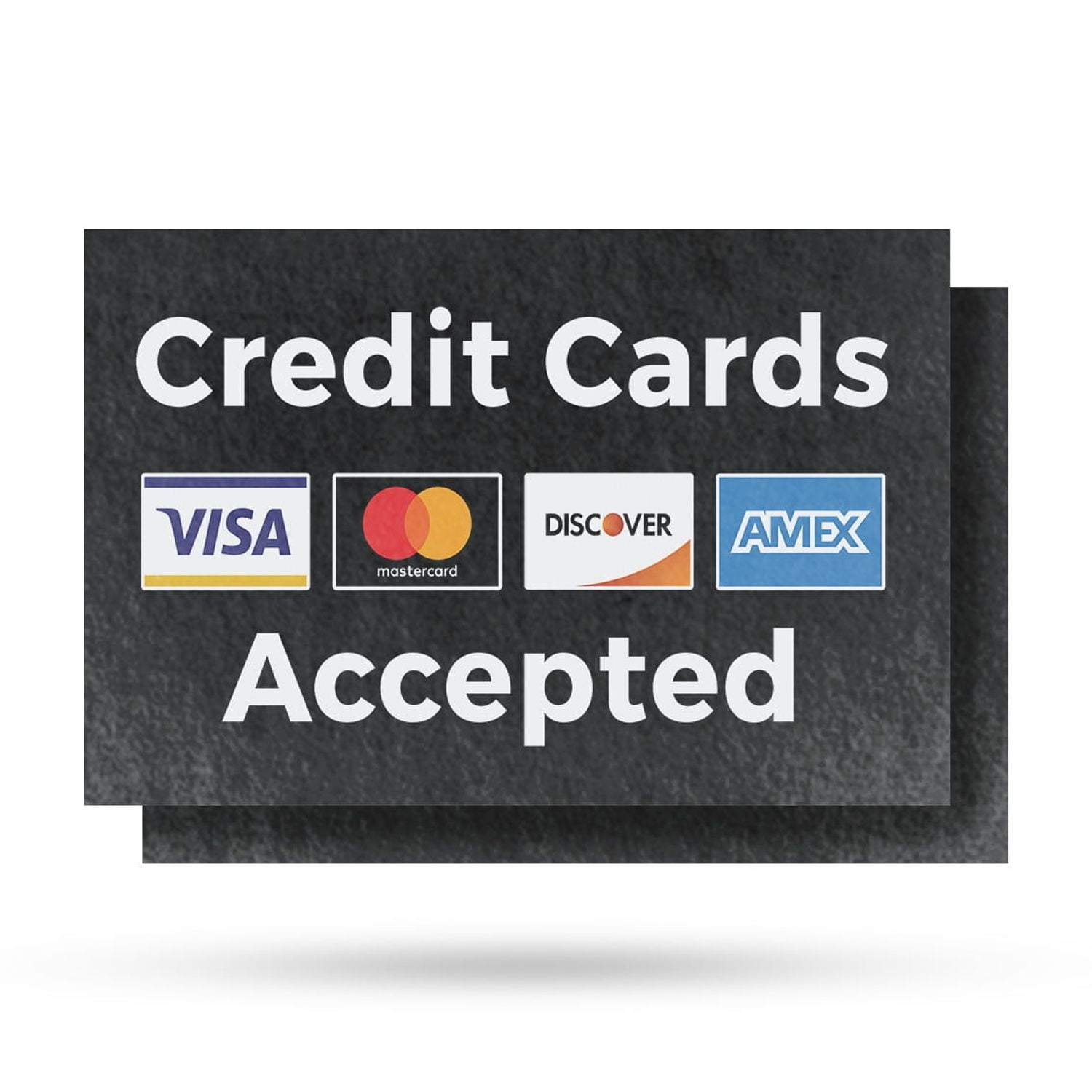 Credit Cards Accepted Vinyl Decal 2 Pack of 18 Inch x 24 Inch ...