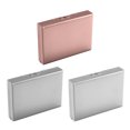 thumbnail image 1 of Credit card holder, mini aluminum wallet metal hard case, suitable for women and men - Silver+ Rose Gold+ Mirror Silver, 1 of 5