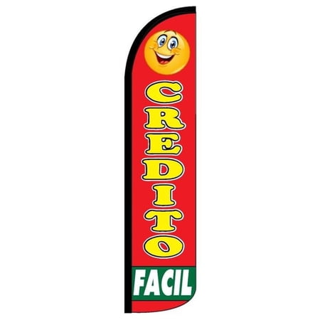 Credito Facil Windless flag Without Pole Advertisement /Business Flags | Feather Flag |