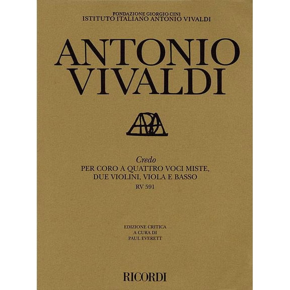 Credo Rv591: Critical Edition Score, (Paperback)