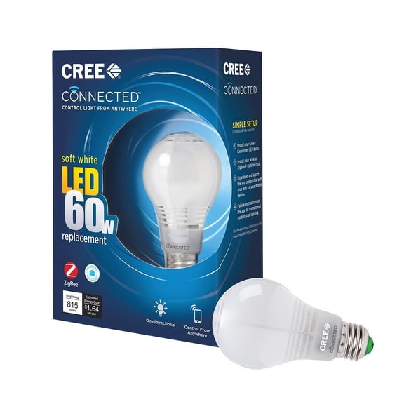 Cree Connected 60W Soft White (2700K) Dimmable LED Light Bulb (3 Pack)