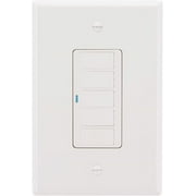 Cree Connected Max Smart In-Wall 5-Button Scene Controller For Connected Max Smart Bulbs, Compatible with Any Connected Max Smart Bulb, Bluetooth + WiFi, White, 1 Controller