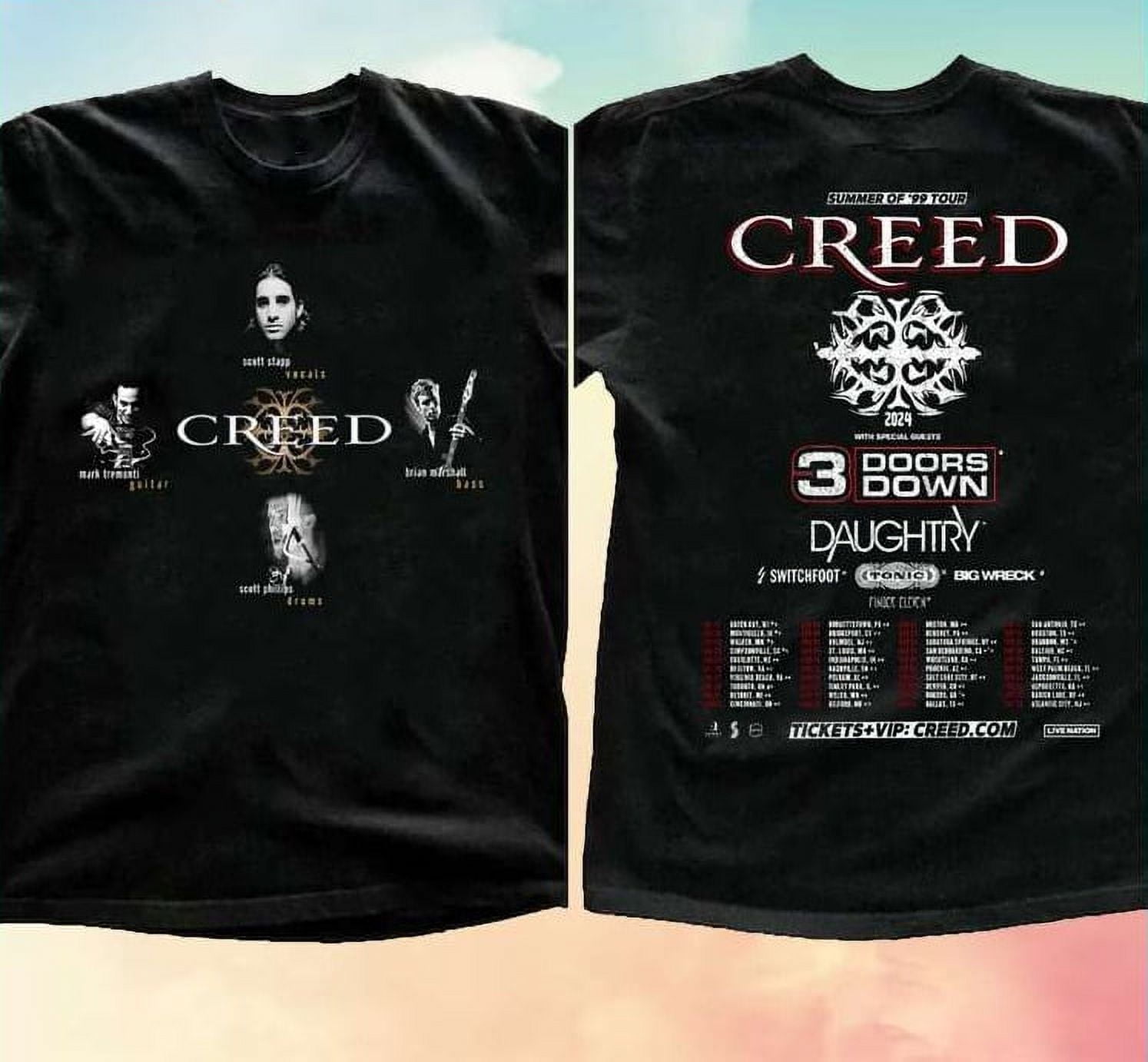 Creed 2024 Tour Summer of ’99 Tour Concert TShirt All Size S5XL