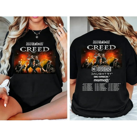 Creed Band 2025 Tour Summer of ’99 Tour Shirt, Creed Concert 2025, Rock Band Creed Graphic tee