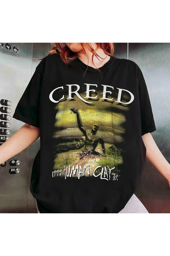Human Clay 1999 Tour Shirt, Creed Band Fan Shirt, Creed 2024 Tour Summer Of 99 Tour Shirt, Unisex Tshirt Size 2Xl New|Funny Birthday Cotton Tee Vintage Gift For Men Women