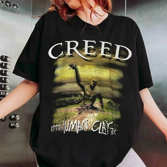 Creed Band Human Clay 1999 Tour Shirt, Creed Band Fan Shirt, Creed 2024 Tour Summer Of 99 Tour Shirt, Unisex Tshirt Size 2Xl New|Funny Birthday Cotton Tee Vintage Gift For Men Women