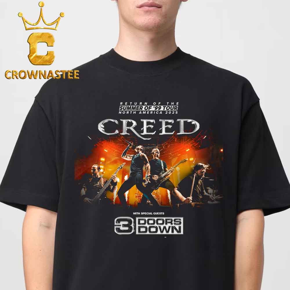 Creed Band With 3 Doors Down Return Of The Summer 99 North America 2025 Tour Classic TShirt