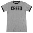 thumbnail image 1 of Creed Cracked Logo Adult Ringer T-Shirt Heather Black, 1 of 1