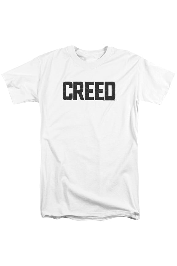 Creed Cracked Logo Adult Tall T-Shirt White