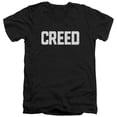 thumbnail image 1 of Creed Cracked Logo Adult V-Neck T-Shirt 30/1 T-Shirt Black, 1 of 1