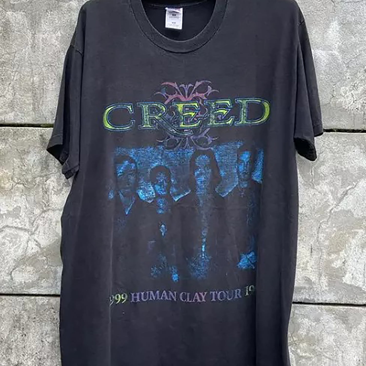 Creed Human Clay Tour graphic retro black Shirt unisex men women