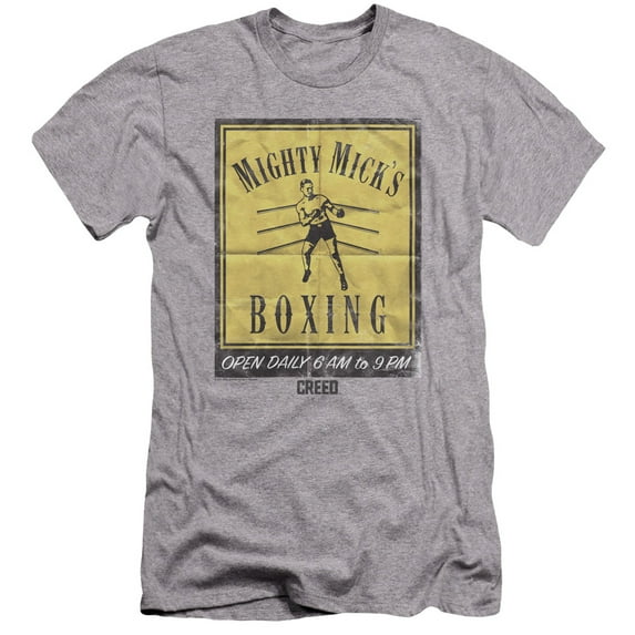 Creed Micks Poster Premium Adult Slim Fit 30/1 T-Shirt Athletic Heather