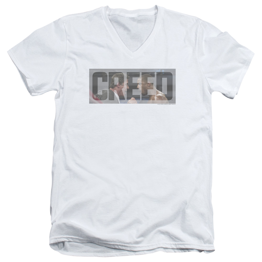 Creed Pep Talk Adult V-Neck T-Shirt 30/1 T-Shirt White - image 1 of 1