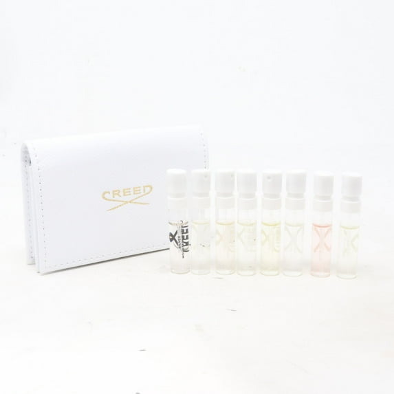 Creed Women's Leather Sample Wallet Eau De Parfum 8 Pcs Set