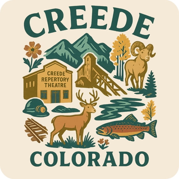 Creede Colorado Keepsakes Souvenir Vinyl Sticker – Destination Travel Keepsake Collectible (4-Inches Wide)