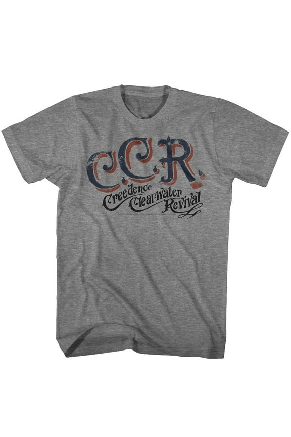 Creedence Clearwater Revival CCR Graphite Heather Adult T-Shirt
