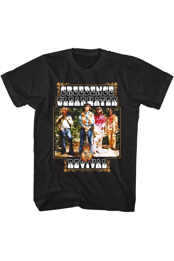 Creedence Clearwater Revival Green River Photo Men's T Shirt (Black, Big&Tall3XLT)
