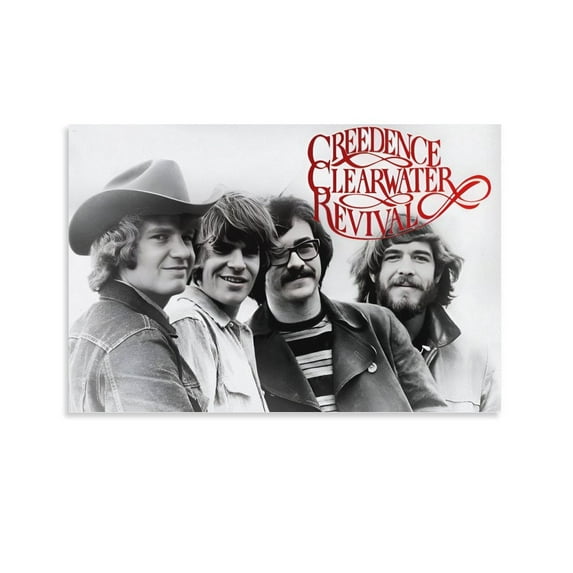 Creedence Clearwater Revival Retro Rock Band 4 Poster Home Decor Poster Wall Art Hanging Picture Print Bedroom Decorative Painting Posters Room Aesthetic 20x30inch(50x75cm)