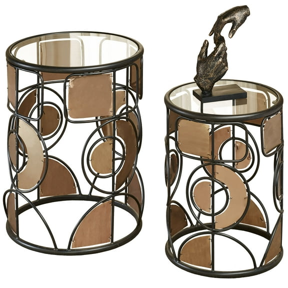 Creedence Nesting Tables Multi Metallic Set of Two Multi Metallic Set of 2