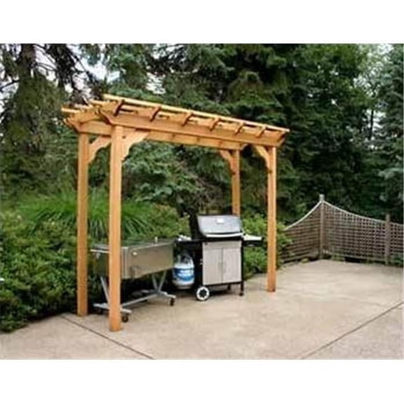 Creek Vine Design WRF48PERGCVD 4 ft. x 8 ft. Cedar New Dawn Pergola