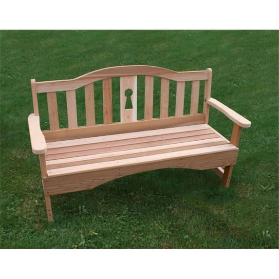 Creek Vine Designs WF8104CVD 4 ft. Cedar Keyway Garden Bench