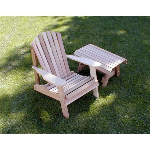 Creek Vine Designs WRF5200SETCVD Cedar American Forest Adirondack Chair & Table Set