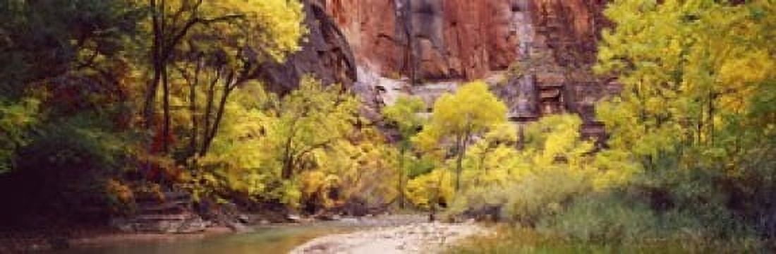 Creek at sunset Death Valley California USA Canvas Art - Panoramic Images (18 x 6)
