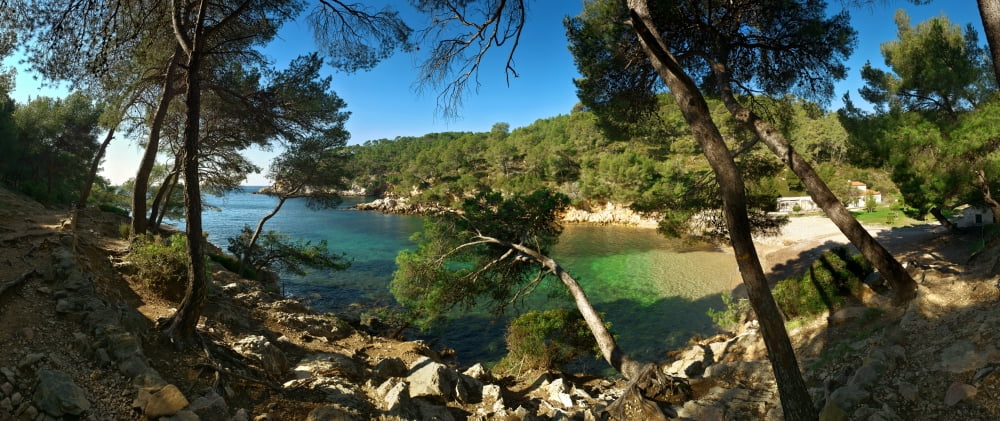 Creek of Port dAlon Saint-Cyr-sur-Mer Var Provence-Alpes-Cote DAzur France Canvas Art - Panoramic Images (27 x 9)