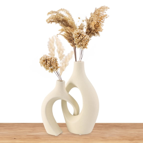 Vase Design Intermidate Creekview Home Emporium Modern Vases for Home Decor - 2pc Interlocking ...