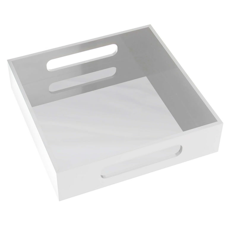 Creekview Home Emporium Small Acrylic Tray with Handles - Plastic Organizer  Tray