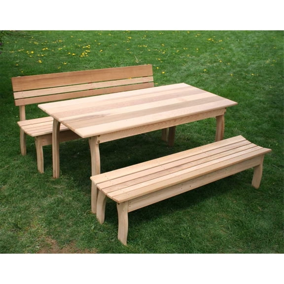 Creekvine Designs ELY46CTT1B1BBCVD 46 x 32 in. Cedar Couple Dining Set